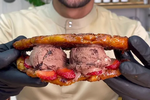 Croissant Ice Cream Sandwich