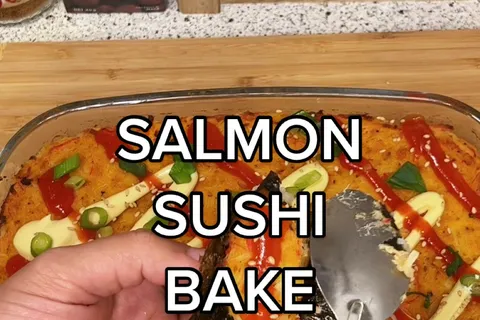 Salmon Sushi Bake