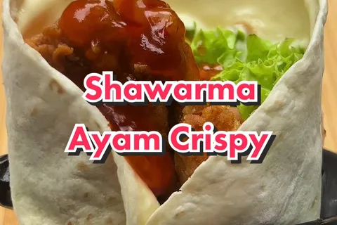 Syawarma Ayam Krispy dengan Sos Bawang