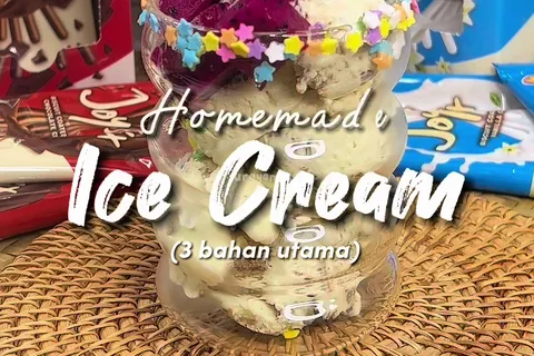 Aiskrim Tiga Bahan
