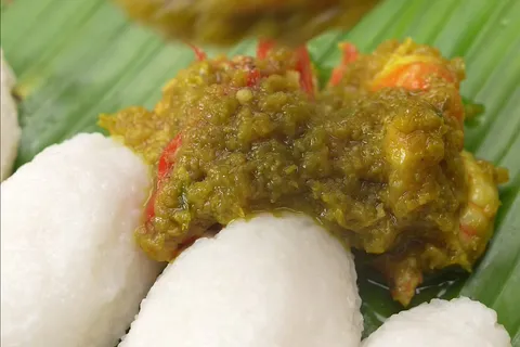 Punten dan Sambal Hijau Udang