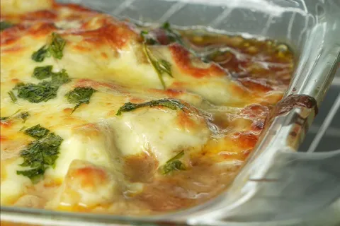 Baked Cheesy Potato dengan Lamb