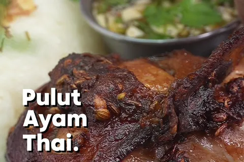 Pulut Ayam Thai dan Ayam Crispy