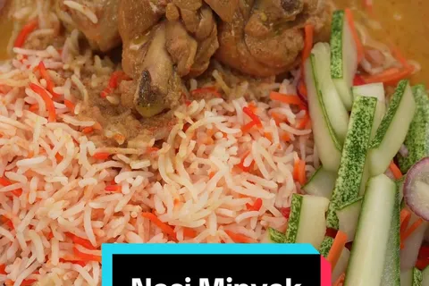 Nasi Minyak, Gulai Ayam & Acar