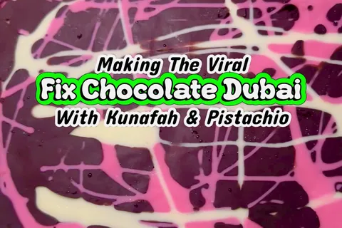 Fixed Chocolate Dubai dengan Kunafa