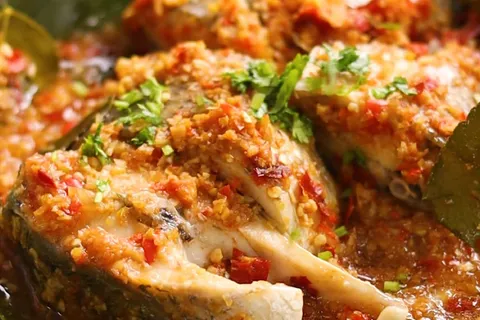 Ikan Siakap Kukus Daun Pisang