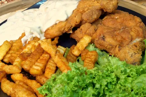 Crispy Chicken Chop dengan Sos Cendawan