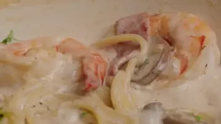 Creamy Prawn Pepperoni Pasta