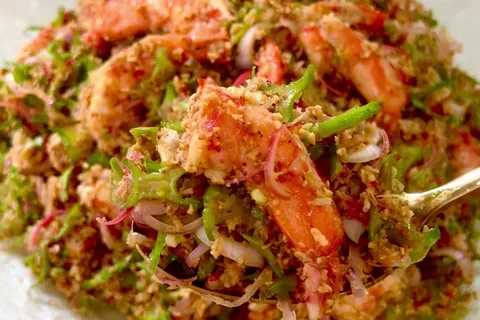 Kerabu Udang Bersih