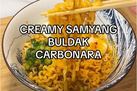 Creamy Buldak Carbonara