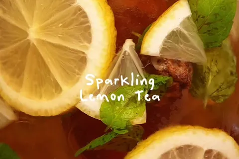 Sparkling Black Peach Tea