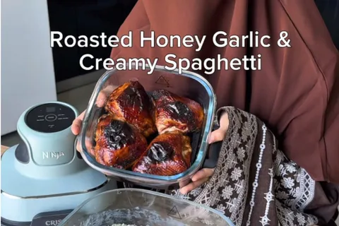 Roasted Honey Garlic & Creamy Spaghetti