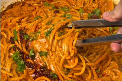 Spaghetti Chili Oil & Ayam Katsu